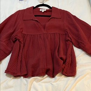 Women's Burgundy Blouse | &merci brand